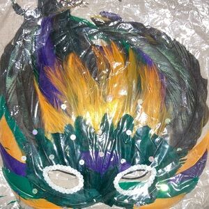 Mardi Gras Feather Mask